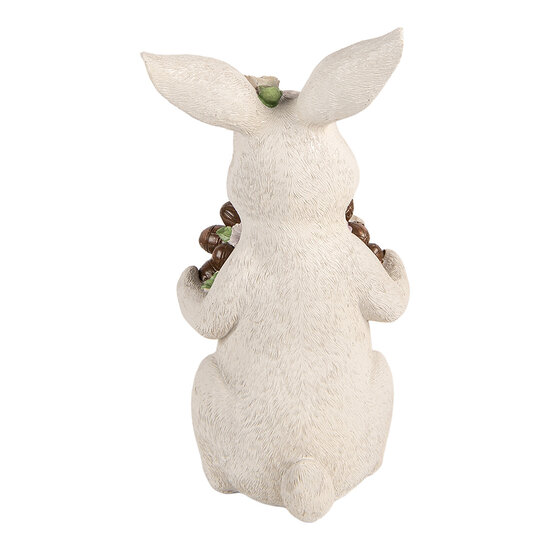 Clayre &amp; Eef   | Decoratie Konijn Wit Bruin 17x16x30 cm | 6PR5961