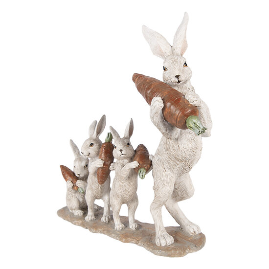 Clayre &amp; Eef   | Decoratie Konijnen Beige Bruin 34x13x33 cm | 6PR5983