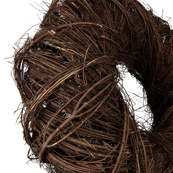 Clayre &amp; Eef   | Decoratie Krans Bruin &oslash; 50x13 cm | 6RO0601XL