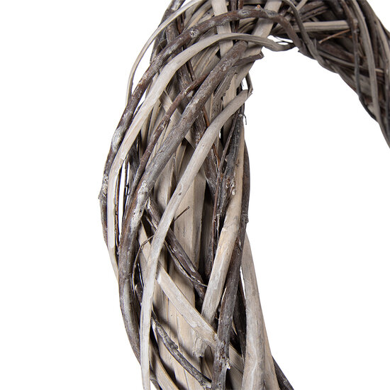 Clayre &amp; Eef   | Decoratie Krans Bruin Beige &oslash; 20x4 cm | 6RO0610S