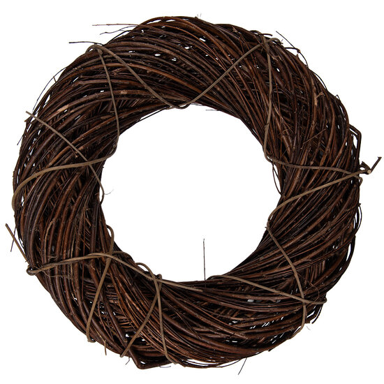Clayre &amp; Eef   | Decoratie Krans Bruin &oslash; 50x12 cm | 6RO0605L