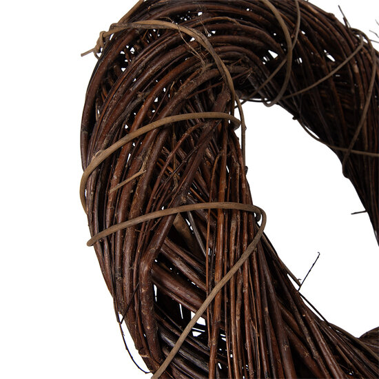 Clayre &amp; Eef   | Decoratie Krans Bruin &oslash; 50x12 cm | 6RO0605L