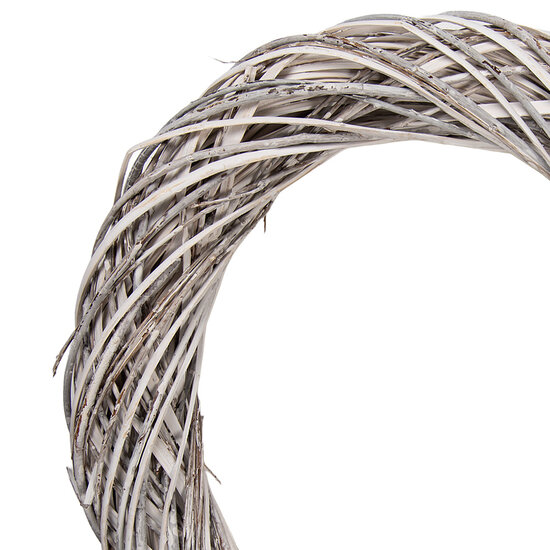 Clayre &amp; Eef   | Decoratie Krans Wit &oslash; 50x9 cm | 6RO0610XLW