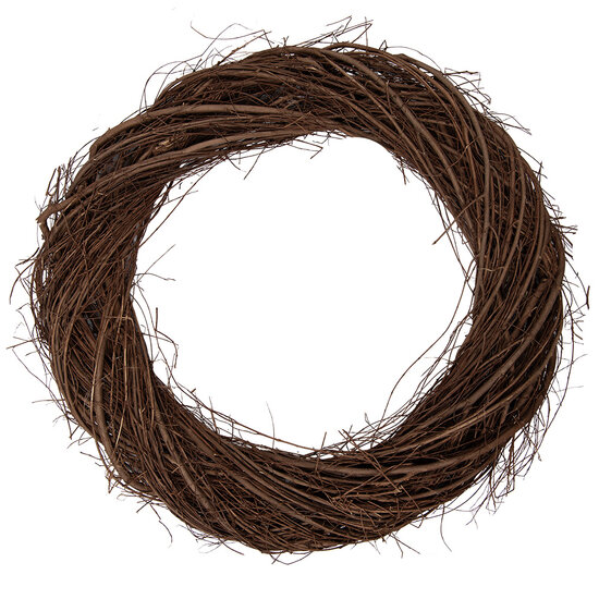 Clayre &amp; Eef   | Decoratie Krans Bruin &oslash; 55x6 cm | 6RO0607XL