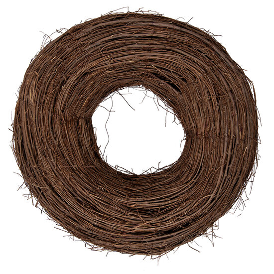 Clayre &amp; Eef   | Decoratie Krans Bruin &oslash; 50x14 cm | 6RO0608L