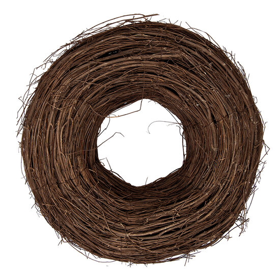 Clayre &amp; Eef   | Decoratie Krans Bruin &oslash; 40x12 cm | 6RO0608M