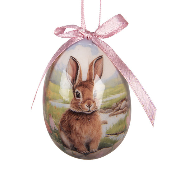 Clayre &amp; Eef   | Decoratie Hanger Ei (set 9) Meerkleurig &oslash; 5x8 cm | 66454