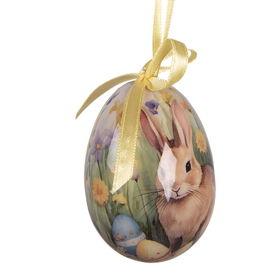 Clayre &amp; Eef   | Decoratie Hanger Ei (set 9) Meerkleurig &oslash; 5x8 cm | 66454