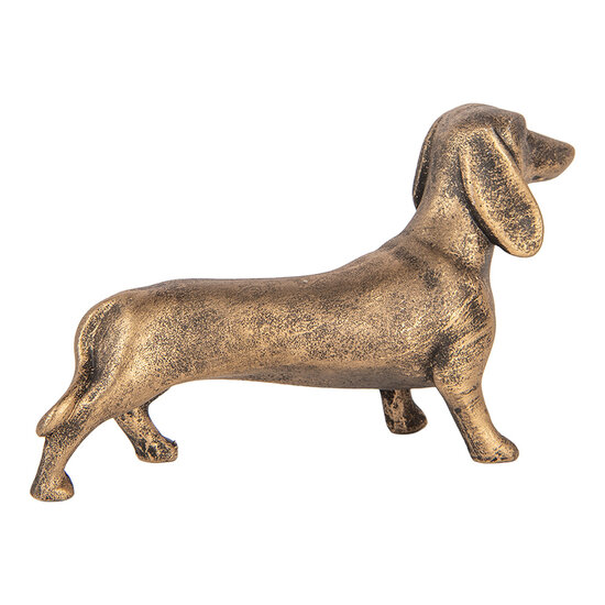 Clayre &amp; Eef   | Decoratie Hond Bruin Bronskleurig 14x4x8 cm | 6PR5956