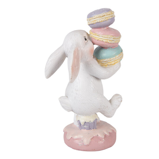 Clayre &amp; Eef   | Decoratie Konijn Wit Roze 8x6x14 cm | 6PR5973