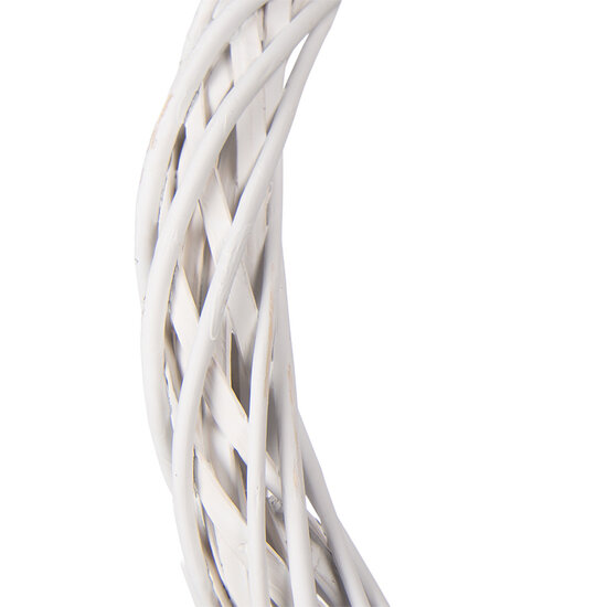 Clayre &amp; Eef   | Decoratie Krans Wit &oslash; 40x4 cm | 6RO0603LW