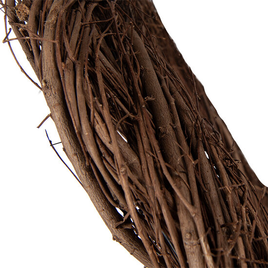 Clayre &amp; Eef   | Decoratie Krans Bruin &oslash; 45x5 cm | 6RO0607M