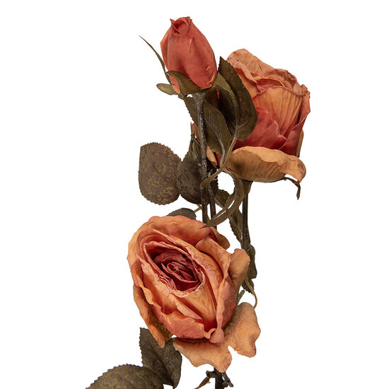 Clayre &amp; Eef   | Decoratie tak met bloemen Oranje Groen 12x12x70 cm | 5PL0241O