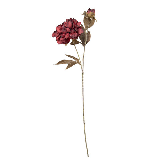 Clayre &amp; Eef   | Decoratie tak met bloemen Rood Groen 14x17x73 cm | 5PL0243R