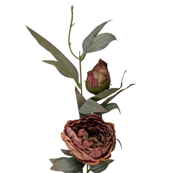 Clayre &amp; Eef   | Decoratie tak met bloemen Roze Groen 14x14x83 cm | 5PL0246P