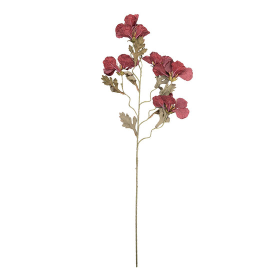 Clayre &amp; Eef   | Decoratie tak met bloemen Rood Groen 8x21x82 cm | 5PL0249R
