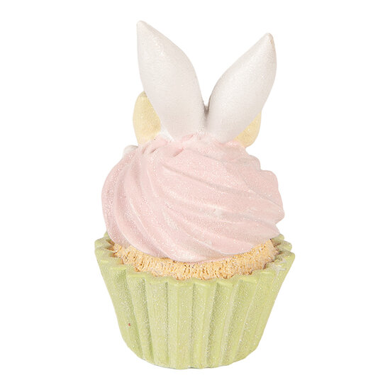 Clayre &amp; Eef   | Decoratie Cupcake Roze Groen &oslash; 7x13 cm | 6PR6080