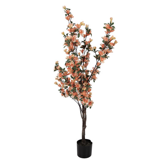 Clayre &amp; Eef   | Decoratie Azalea boom Oranje Groen 20x20x135 cm | 5PL0212