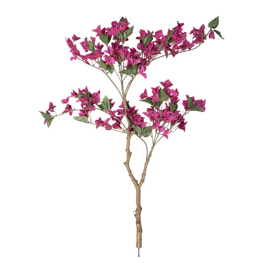 Clayre &amp; Eef   | Decoratie Bougainvillea boom Roze Groen 125x125x210 cm | 5PL0221