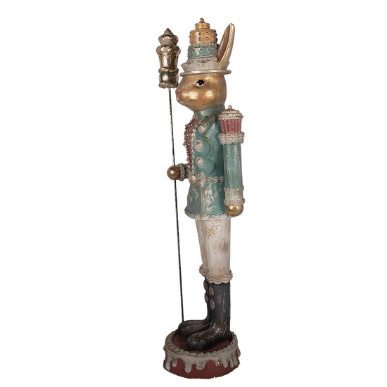 Clayre &amp; Eef   | Decoratie Konijn Bruin Groen 29x25x100 cm | 5PR0195