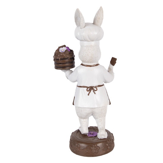 Clayre &amp; Eef   | Decoratie Konijn Wit Bruin 15x11x32 cm | 6PR5968