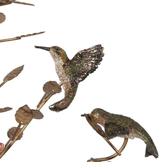 Clayre &amp; Eef   | Kandelaar Konijn Goudkleurig Rood 27x17x38 cm | 6PR6037