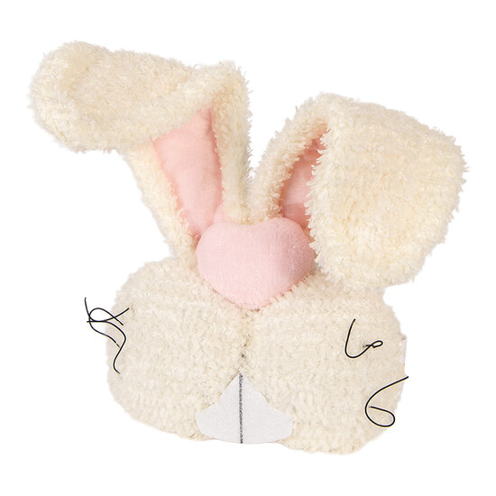 Clayre &amp; Eef   | Kussen Konijn Beige Roze 18x10x35 cm | TW0636