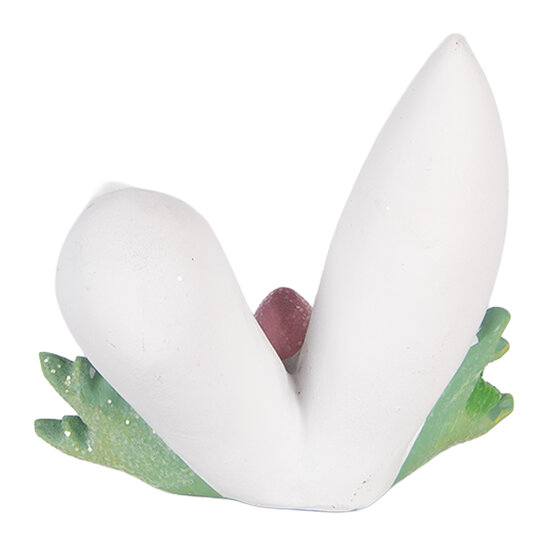 Clayre &amp; Eef   | Decoratie Konijnenoren Wit Meerkleurig 12x9x11 cm | 6PR6069