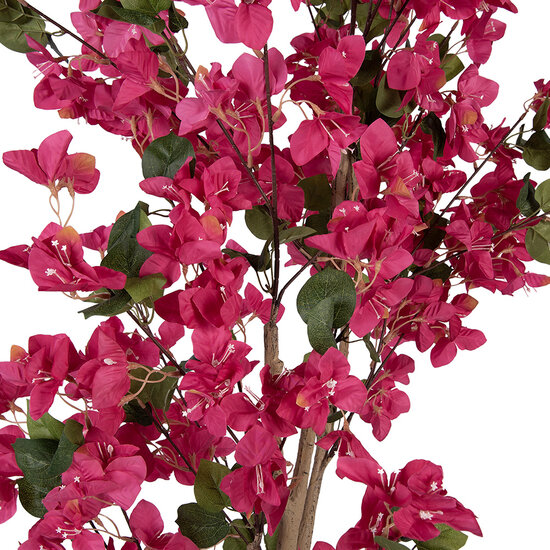 Clayre &amp; Eef   | Decoratie Bougainvillea boom Roze Groen 40x40x180 cm | 5PL0226