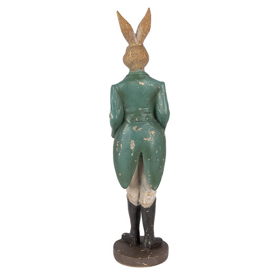 Clayre &amp; Eef   | Decoratie Konijn Bruin Groen 9x9x36 cm | 6PR5994