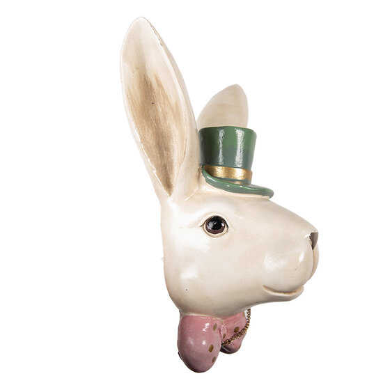 Clayre &amp; Eef   | Decoratie Konijn Beige Groen 17x11x25 cm | 6PR5999