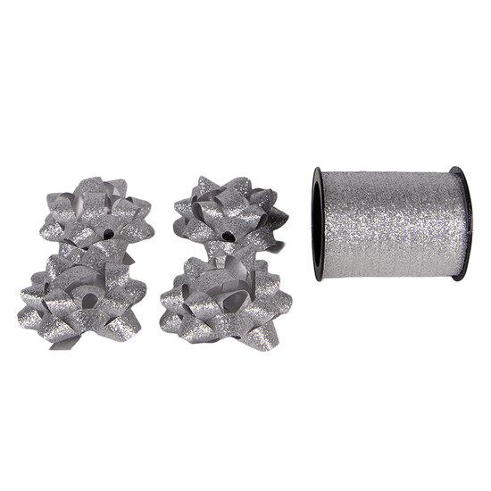 Clayre &amp; Eef   | Lint en strikken Zilverkleurig 5x5x15 cm | 66574ZI