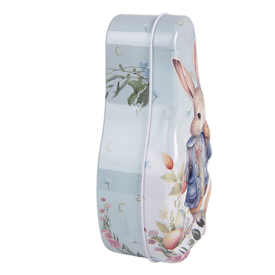 Clayre &amp; Eef   | Blikken Bewaardoos Blauw Bruin 14x7x5 cm | 6BL0191