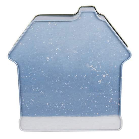 Clayre &amp; Eef   | Blikken Bewaardoos Blauw Rood 21x22x6 cm | 6BL0195