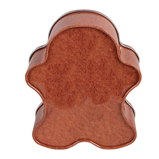 Clayre &amp; Eef   | Blikken Bewaardoos Bruin Wit 11x13x5 cm | 6BL0196