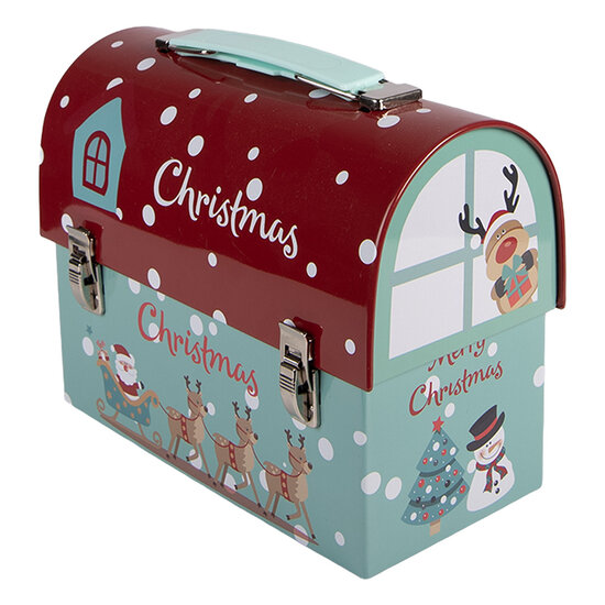 Clayre &amp; Eef   | Opbergdoos Groen Rood 17x8x14 cm | 6BL0200