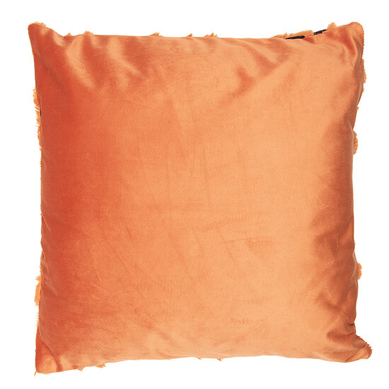Clayre &amp; Eef   | Kussen gevuld Oranje Zwart 45x45x4 cm | KG023.130