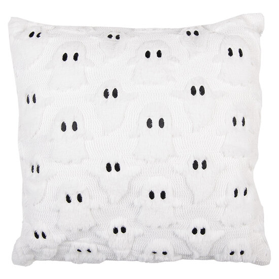 Clayre &amp; Eef   | Kussen gevuld Wit Zwart 45x45x4 cm | KG023.131