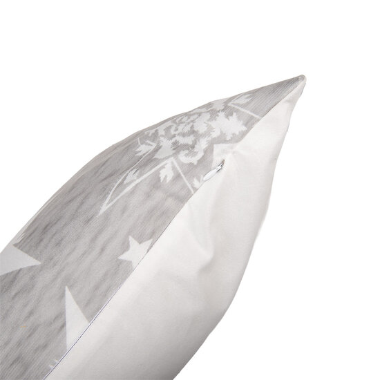 Clayre &amp; Eef   | Kussenhoes Grijs Wit 45x45 cm | KT021.451