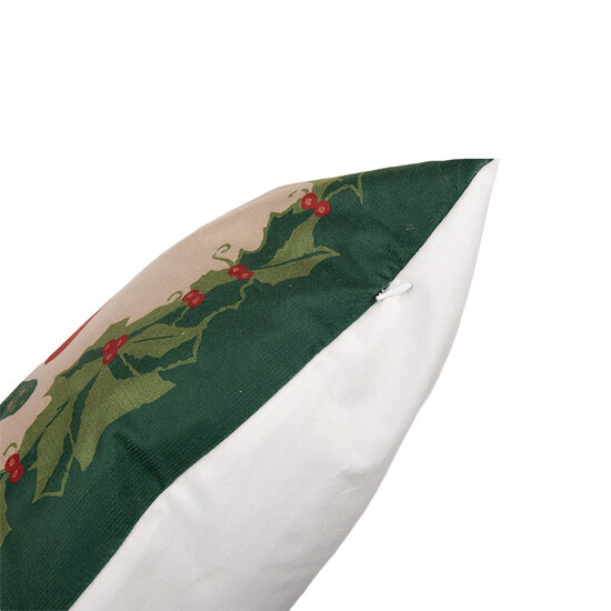 Clayre &amp; Eef   | Kussenhoes Beige Groen 45x45 cm | KT021.454