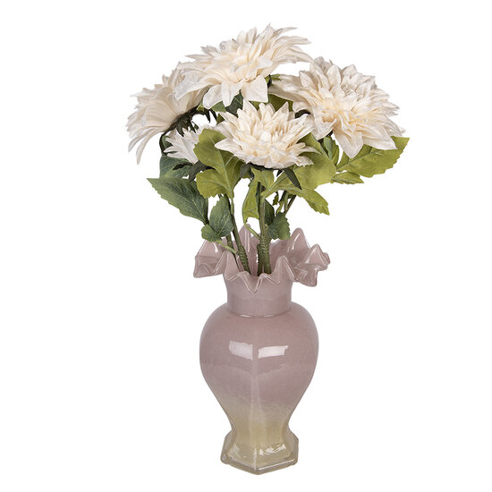 Clayre &amp; Eef   | Vazen Glas Roze Geel &oslash; 14x25 cm | 6GL5495