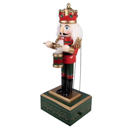 Clayre &amp; Eef   | Decoratie notenkraker Groen Rood 12x9x30 cm | 6H2467