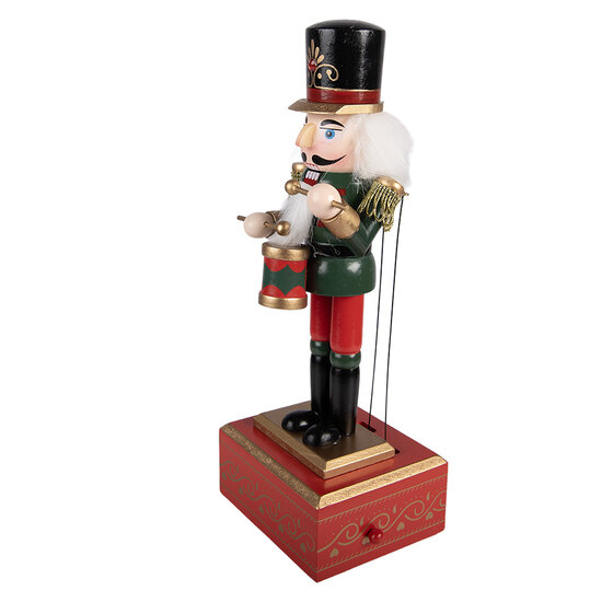 Clayre &amp; Eef   | Decoratie notenkraker Rood Groen 12x9x30 cm | 6H2468