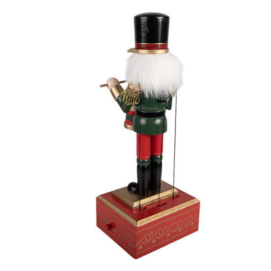 Clayre &amp; Eef   | Decoratie notenkraker Rood Groen 12x9x30 cm | 6H2468