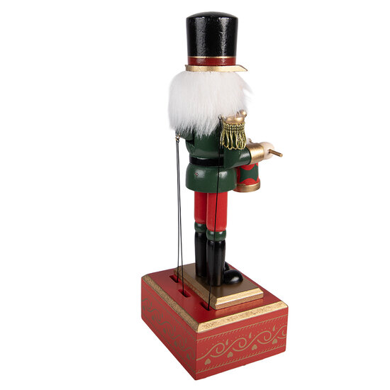 Clayre &amp; Eef   | Decoratie notenkraker Rood Groen 12x9x30 cm | 6H2468