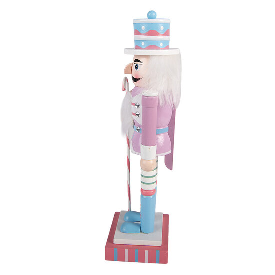 Clayre &amp; Eef   | Decoratie notenkraker Roze Wit 10x9x38 cm | 6H2470