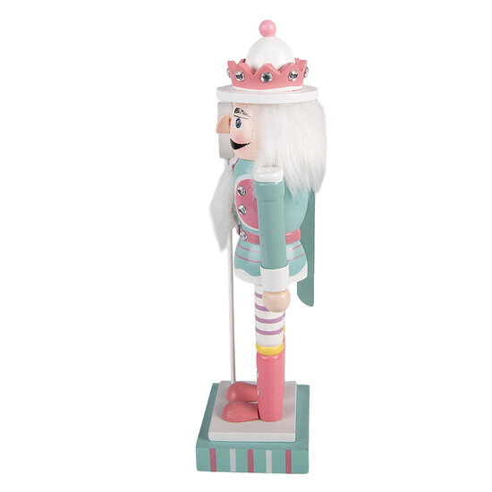 Clayre &amp; Eef   | Decoratie notenkraker Blauw Wit 10x9x38 cm | 6H2471