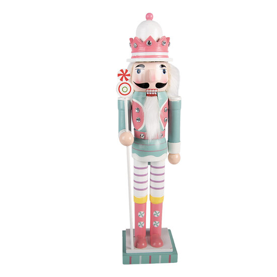 Clayre &amp; Eef   | Decoratie notenkraker Blauw Wit 8x7x25 cm | 6H2472