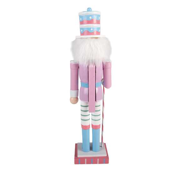 Clayre &amp; Eef   | Decoratie notenkraker Roze Wit 8x7x25 cm | 6H2473