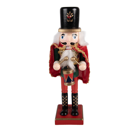 Clayre &amp; Eef   | Decoratie notenkraker Rood Groen 7x6x25 cm | 6H2479